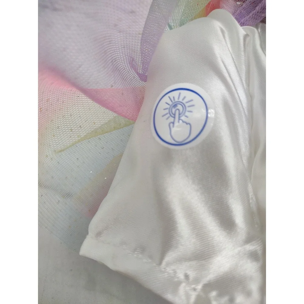 BUILD A BEAR LIGHT UP Fairy Dress Sequin Tulle Push Button Skirt Shoes Wand BAB - Picture 7 of 10